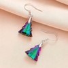 image:imageAustrian Crystal Christmas Tree Drop Dangle Earrings for Women 925 Sterling Silver Hook Hypoallergenic Jewelry Xmas GiftVitrail Medium