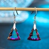 image:imageAustrian Crystal Christmas Tree Drop Dangle Earrings for Women 925 Sterling Silver Hook Hypoallergenic Jewelry Xmas GiftVitrail Medium