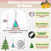 image:imageAustrian Crystal Christmas Tree Drop Dangle Earrings for Women 925 Sterling Silver Hook Hypoallergenic Jewelry Xmas GiftVitrail Medium