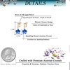 image:imageAustrian Crystal Flower Drop Clip On Earrings for Women Non Pierced 14K Rose Gold Plated Hypoallergenic Dangle Earring JewelryBermuda Blue