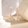 image:imageAustrian Crystal Flower Drop Clip On Earrings for Women Non Pierced 14K Rose Gold Plated Hypoallergenic Dangle Earring JewelryLight Topaz