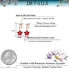 image:imageAustrian Crystal Flower Drop Clip On Earrings for Women Non Pierced 14K Rose Gold Plated Hypoallergenic Dangle Earring JewelryRed