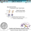 image:imageAustrian Crystal Flower Drop Clip On Earrings for Women Non Pierced 14K Rose Gold Plated Hypoallergenic Dangle Earring JewelryVitrail Light