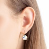 image:imageAustrian Crystal Flower Leverback Drop Earrings for Women 14K Rose Gold Plated Hypoallergenic JewelryAurora Borealis