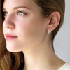 image:imageAustrian Crystal Flower Leverback Drop Earrings for Women 14K Rose Gold Plated Hypoallergenic JewelryBlack