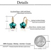 image:imageAustrian Crystal Flower Leverback Drop Earrings for Women 14K Rose Gold Plated Hypoallergenic JewelryEmerald