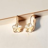 image:imageAustrian Crystal Flower Leverback Drop Earrings for Women 14K Rose Gold Plated Hypoallergenic JewelryLight Topaz