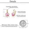image:imageAustrian Crystal Flower Leverback Drop Earrings for Women 14K Rose Gold Plated Hypoallergenic JewelryLight pink