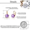 image:imageAustrian Crystal Flower Leverback Drop Earrings for Women 14K Rose Gold Plated Hypoallergenic JewelryTanzanite
