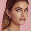 image:imageAustrian Crystal Flower Leverback Drop Earrings for Women 14K Rose Gold Plated Hypoallergenic JewelryTanzanite