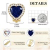 image:imageAustrian Crystal Halo Heart Clip on Earrings for Women  14K gold plated brassexquisite heart designcolorful crystalnonpiercedsoft silicone padsgift boxValentines Day giftDark Blue