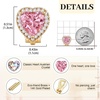 image:imageAustrian Crystal Halo Heart Clip on Earrings for Women  14K gold plated brassexquisite heart designcolorful crystalnonpiercedsoft silicone padsgift boxValentines Day giftPink