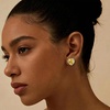 image:imageAustrian Crystal Halo Heart Clip on Earrings for Women  14K gold plated brassexquisite heart designcolorful crystalnonpiercedsoft silicone padsgift boxValentines Day giftTopaz