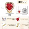 image:imageAustrian Crystal Halo Heart Clip on Earrings for Women  14K gold plated brassexquisite heart designcolorful crystalnonpiercedsoft silicone padsgift boxValentines Day giftRed