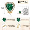 image:imageAustrian Crystal Halo Heart Clip on Earrings for Women  14K gold plated brassexquisite heart designcolorful crystalnonpiercedsoft silicone padsgift boxValentines Day giftEmerald Green