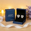 image:imageAustrian Crystal Halo Heart Clip on Earrings for Women  14K gold plated brassexquisite heart designcolorful crystalnonpiercedsoft silicone padsgift boxValentines Day giftClear White