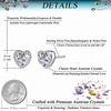 image:imageAustrian Crystal Halo Heart Stud Earrings for Women Fashion 925 Sterling Silver Hypoallergenic JewelryClear White