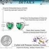 image:imageAustrian Crystal Halo Heart Stud Earrings for Women Fashion 925 Sterling Silver Hypoallergenic JewelryGreen