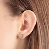 image:imageAustrian Crystal Halo Heart Stud Earrings for Women Fashion 925 Sterling Silver Hypoallergenic JewelryLight Topaz