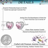 image:imageAustrian Crystal Halo Heart Stud Earrings for Women Fashion 925 Sterling Silver Hypoallergenic JewelryPink