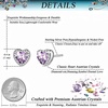 image:imageAustrian Crystal Halo Heart Stud Earrings for Women Fashion 925 Sterling Silver Hypoallergenic JewelryTanzanite