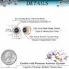 image:imageAustrian Crystal Halo Round Leverback Huggie Earrings for Women 14K Rose Gold Plated Hypoallergenic Jewelry GiftDark Blue