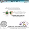 image:imageAustrian Crystal Halo Round Leverback Huggie Earrings for Women 14K Rose Gold Plated Hypoallergenic Jewelry GiftEmerald Green