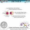 image:imageAustrian Crystal Halo Round Leverback Huggie Earrings for Women 14K Rose Gold Plated Hypoallergenic Jewelry GiftFuchsia