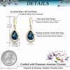 image:imageAustrian Crystal Halo Teardrop Hollow Drop Dangle Earrings for Women 14K Rose Gold Plated Hypoallergenic Jewelry GiftsDark Blue