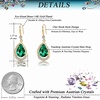 image:imageAustrian Crystal Halo Teardrop Hollow Drop Dangle Earrings for Women 14K Rose Gold Plated Hypoallergenic Jewelry GiftsEmerald