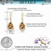 image:imageAustrian Crystal Halo Teardrop Hollow Drop Dangle Earrings for Women 14K Rose Gold Plated Hypoallergenic Jewelry GiftsLight Topaz