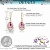 image:imageAustrian Crystal Halo Teardrop Hollow Drop Dangle Earrings for Women 14K Rose Gold Plated Hypoallergenic Jewelry GiftsPink