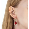 image:imageAustrian Crystal Halo Teardrop Hollow Drop Dangle Earrings for Women 14K Rose Gold Plated Hypoallergenic Jewelry GiftsRed