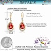 image:imageAustrian Crystal Halo Teardrop Hollow Drop Dangle Earrings for Women 14K Rose Gold Plated Hypoallergenic Jewelry GiftsRed