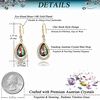 image:imageAustrian Crystal Halo Teardrop Hollow Drop Dangle Earrings for Women 14K Rose Gold Plated Hypoallergenic Jewelry GiftsVitrail Medium