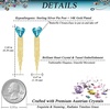 image:imageAustrian Crystal Heart Dangle Earrings Gold Tassel Earrings for Women 14K Gold Plated Hypoallergenic Trendy Jewelry GiftAquamarine