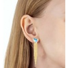 image:imageAustrian Crystal Heart Dangle Earrings Gold Tassel Earrings for Women 14K Gold Plated Hypoallergenic Trendy Jewelry GiftAurora Borealis