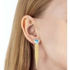 image:imageAustrian Crystal Heart Dangle Earrings Gold Tassel Earrings for Women 14K Gold Plated Hypoallergenic Trendy Jewelry GiftAurora Borealis