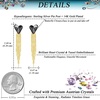 image:imageAustrian Crystal Heart Dangle Earrings Gold Tassel Earrings for Women 14K Gold Plated Hypoallergenic Trendy Jewelry GiftBlack