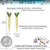 image:imageAustrian Crystal Heart Dangle Earrings Gold Tassel Earrings for Women 14K Gold Plated Hypoallergenic Trendy Jewelry GiftFern Green