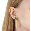 image:imageAustrian Crystal Heart Dangle Earrings Gold Tassel Earrings for Women 14K Gold Plated Hypoallergenic Trendy Jewelry GiftFern Green