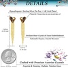 image:imageAustrian Crystal Heart Dangle Earrings Gold Tassel Earrings for Women 14K Gold Plated Hypoallergenic Trendy Jewelry GiftLight Topaz