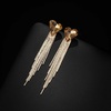 image:imageAustrian Crystal Heart Dangle Earrings Gold Tassel Earrings for Women 14K Gold Plated Hypoallergenic Trendy Jewelry GiftLight Topaz