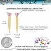 image:imageAustrian Crystal Heart Dangle Earrings Gold Tassel Earrings for Women 14K Gold Plated Hypoallergenic Trendy Jewelry GiftPink