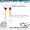 image:imageAustrian Crystal Heart Dangle Earrings Gold Tassel Earrings for Women 14K Gold Plated Hypoallergenic Trendy Jewelry GiftRed