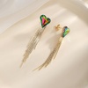 image:imageAustrian Crystal Heart Dangle Earrings Gold Tassel Earrings for Women 14K Gold Plated Hypoallergenic Trendy Jewelry GiftVitrail Medium