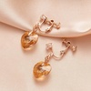 image:imageAustrian Crystal Heart Drop Clip On Dangle Earrings for Women Non Pierced 14K Rose Gold Plated Hypoallergenic JewelryLight Topaz