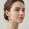 image:imageAustrian Crystal Heart Drop Clip On Dangle Earrings for Women Non Pierced 14K Rose Gold Plated Hypoallergenic JewelryLight Topaz