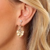 image:imageAustrian Crystal Heart Drop Clip On Dangle Earrings for Women Non Pierced 14K Rose Gold Plated Hypoallergenic JewelryLight Topaz