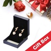 image:imageAustrian Crystal Heart Drop Clip On Dangle Earrings for Women Non Pierced 14K Rose Gold Plated Hypoallergenic JewelryLight Topaz